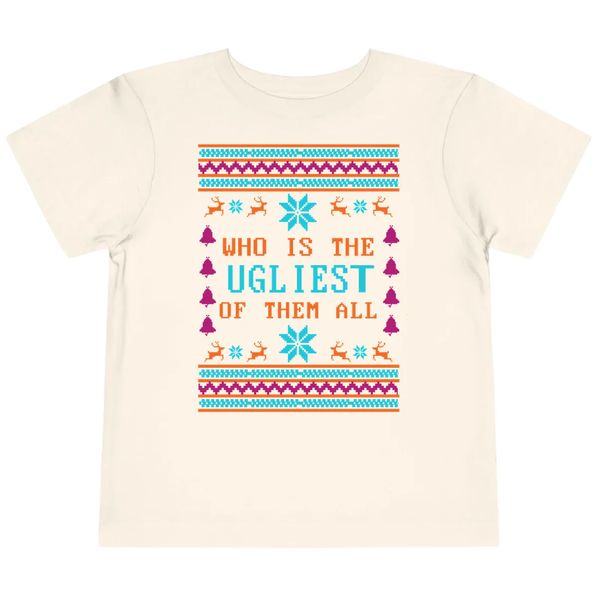 Who Is The Ugliest Of Them All Toddler T-Shirt in Natural