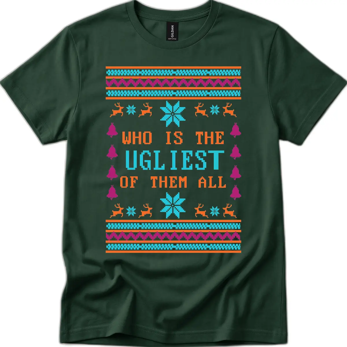 Who Is The Ugliest Of Them All T-Shirt in Forest Green
