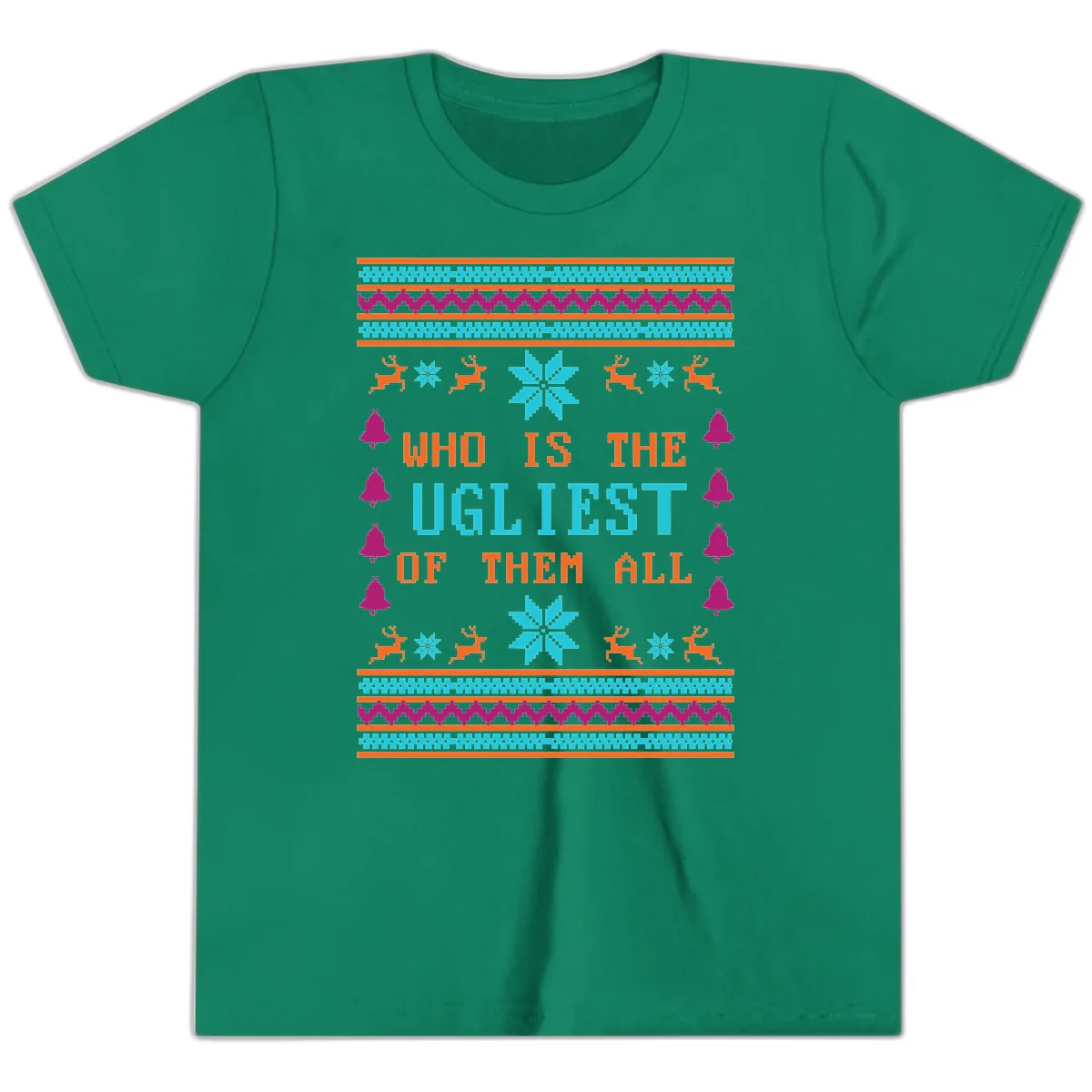 Who Is The Ugliest Of Them All Youth T-Shirt in Kelly