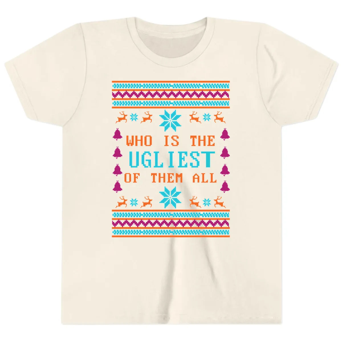 Who Is The Ugliest Of Them All Youth T-Shirt in Natural