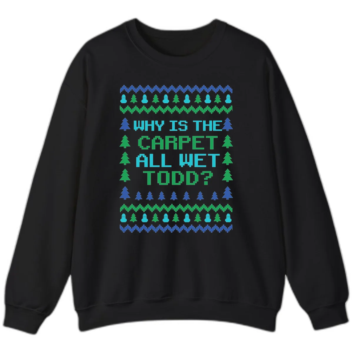 Why Is The Carpet All Wet Todd Sweatshirt in Black