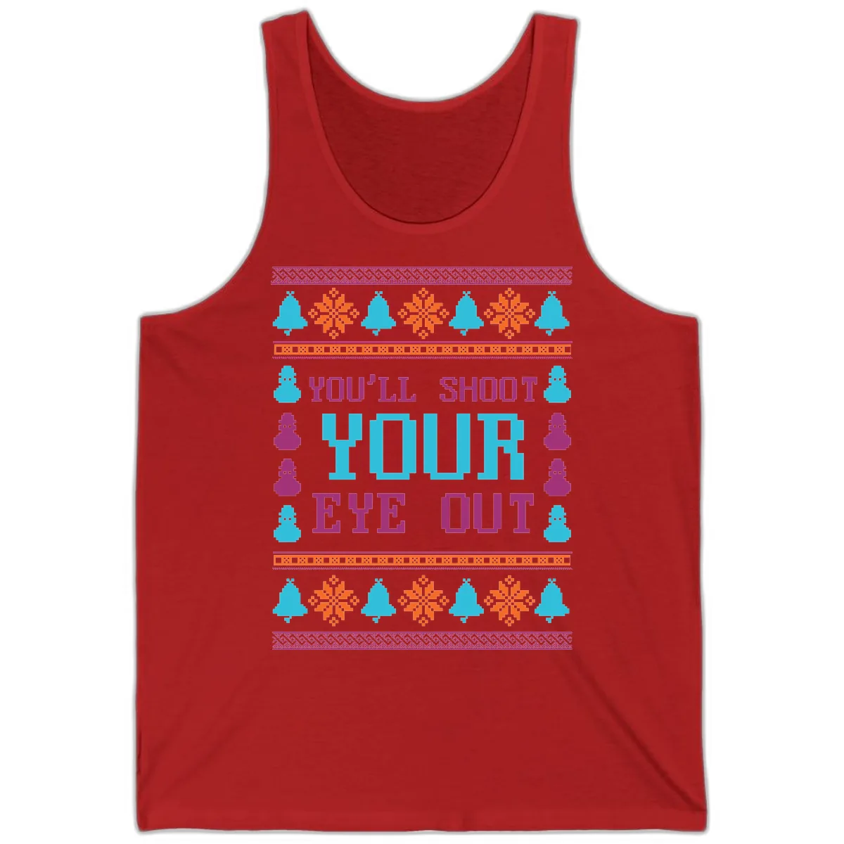 You'll Shoot Your Eye Out Christmas Tank in Red