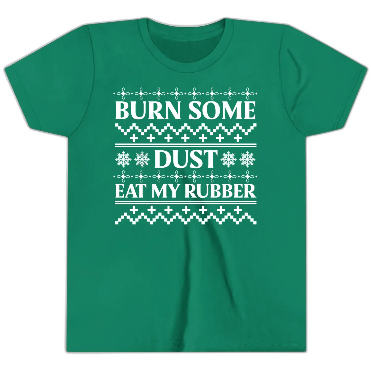 Burn Some Dust Eat My Rubber Youth T-Shirt in Kelly