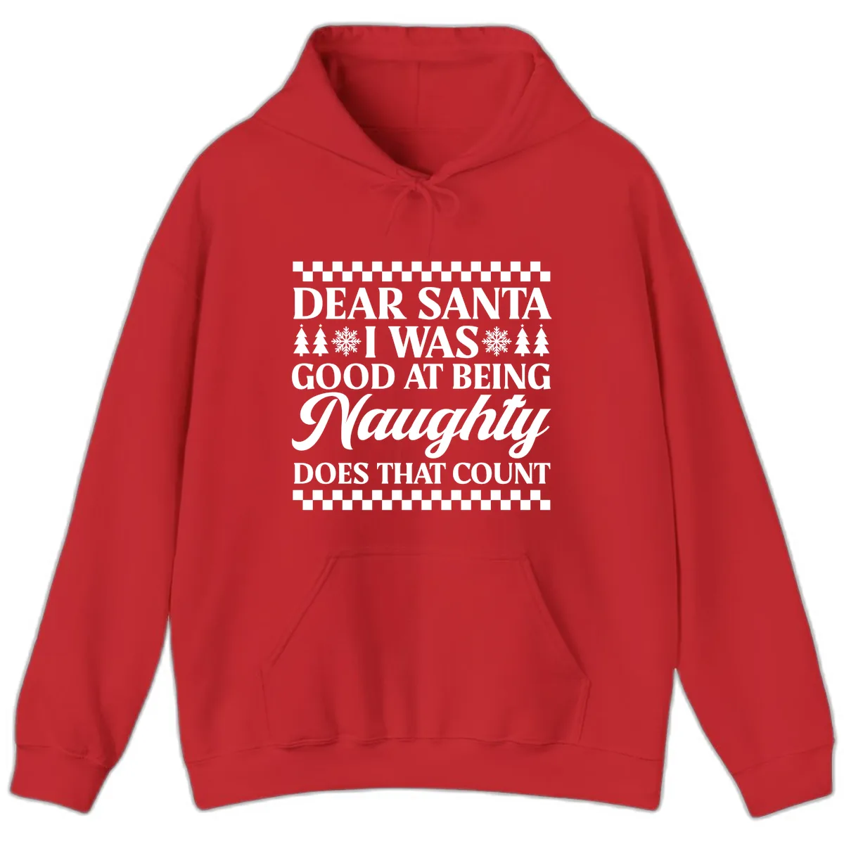 Dear Santa I Was Good At Being Naughty Hoodie in Red