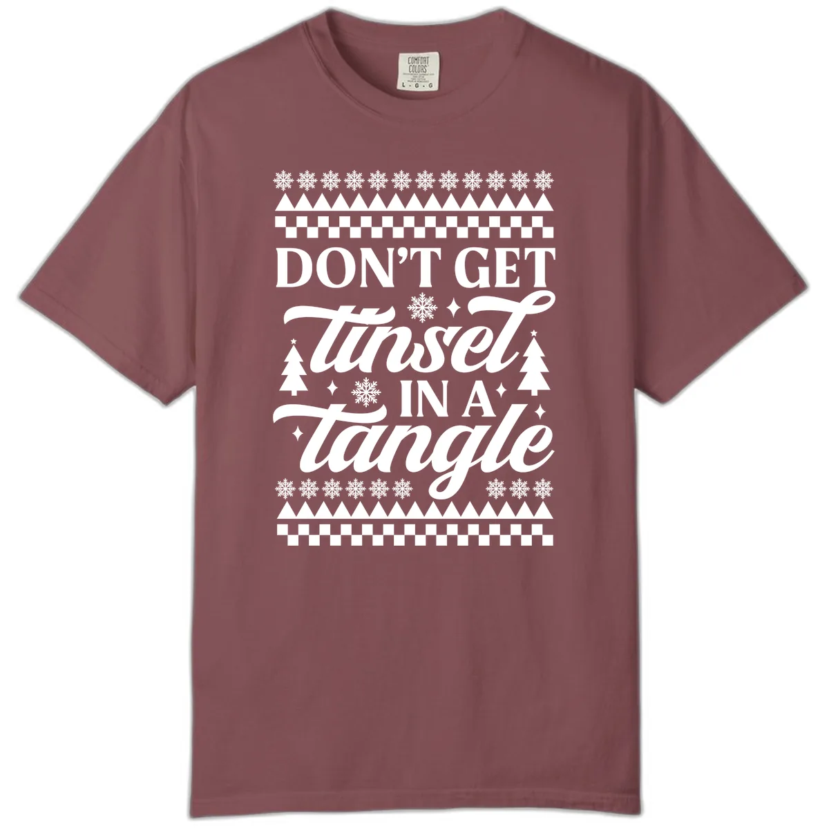 Don't Get Tinsel In A Tangle Comfort Color in Brick
