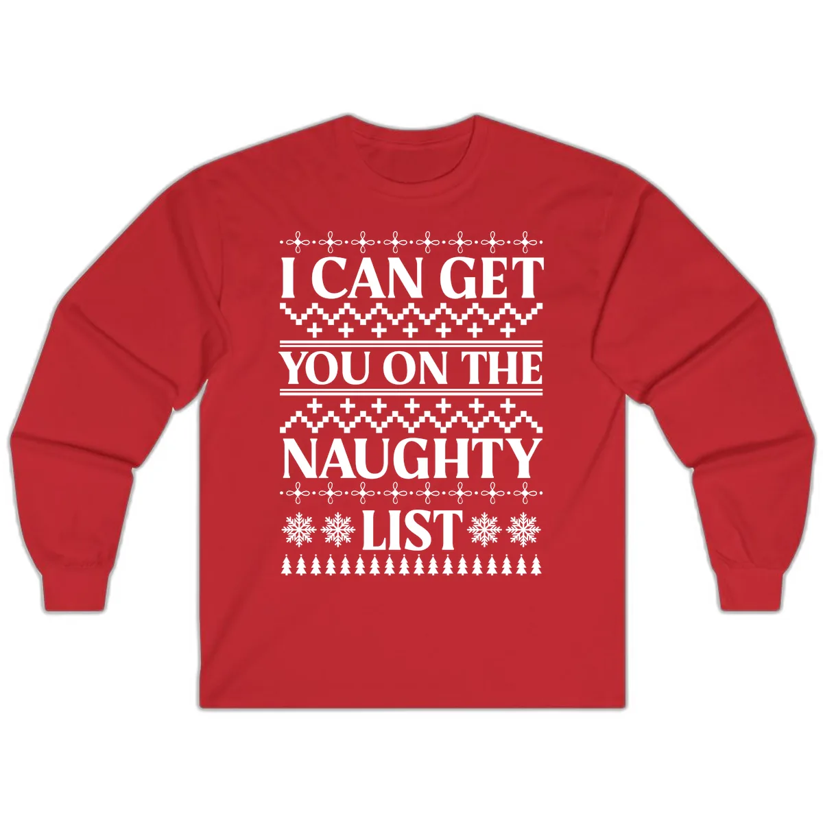 I Can Get You On The Naughty List Long Sleeve in Red