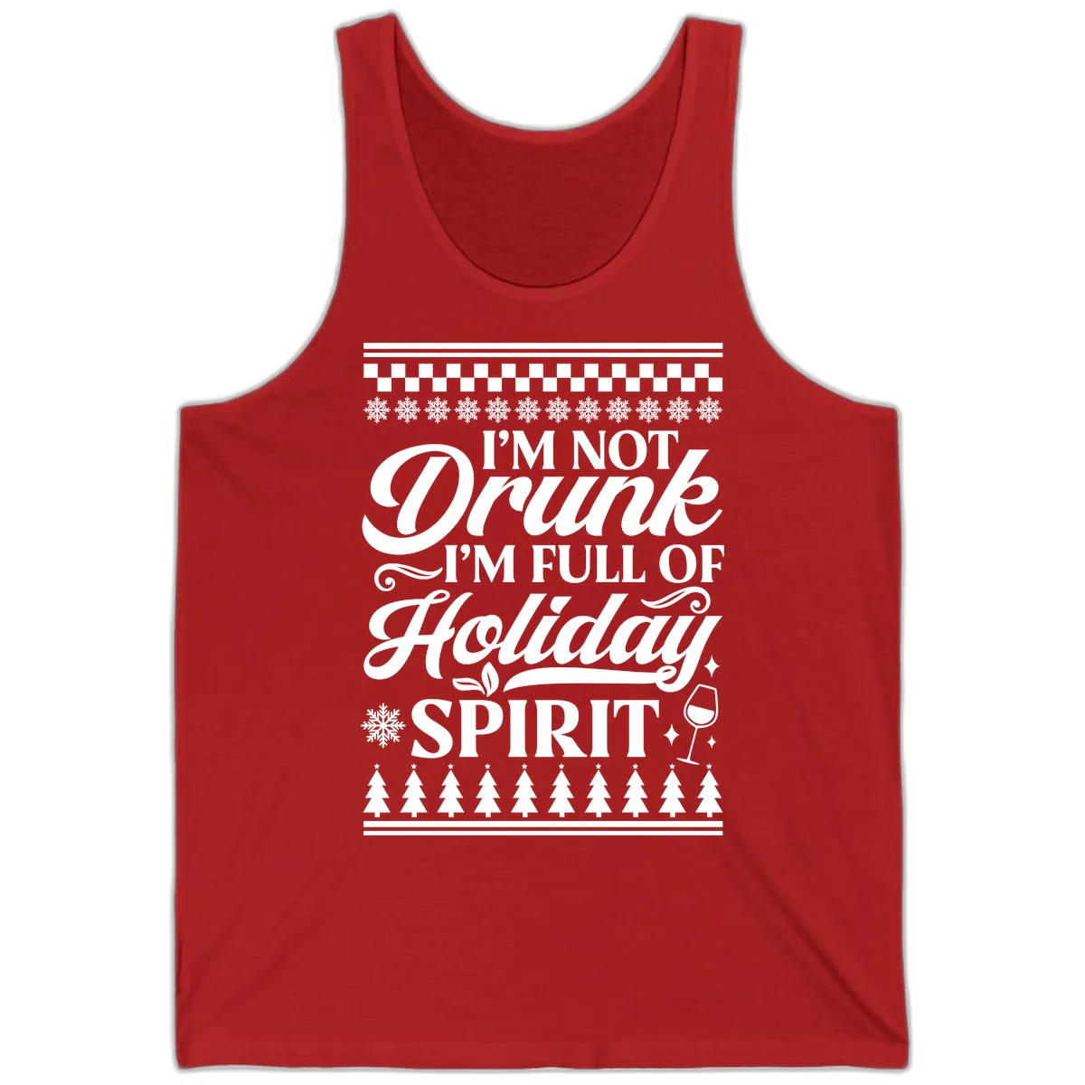I'm Full Of Holiday Spirit Tank in Red