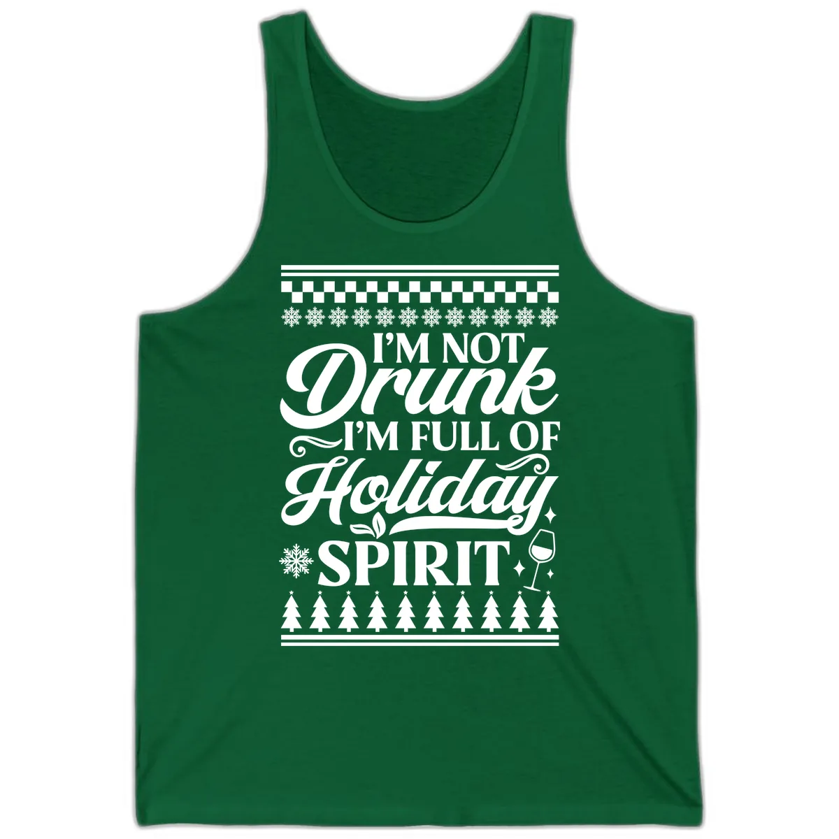 I'm Full Of Holiday Spirit Tank in Kelly
