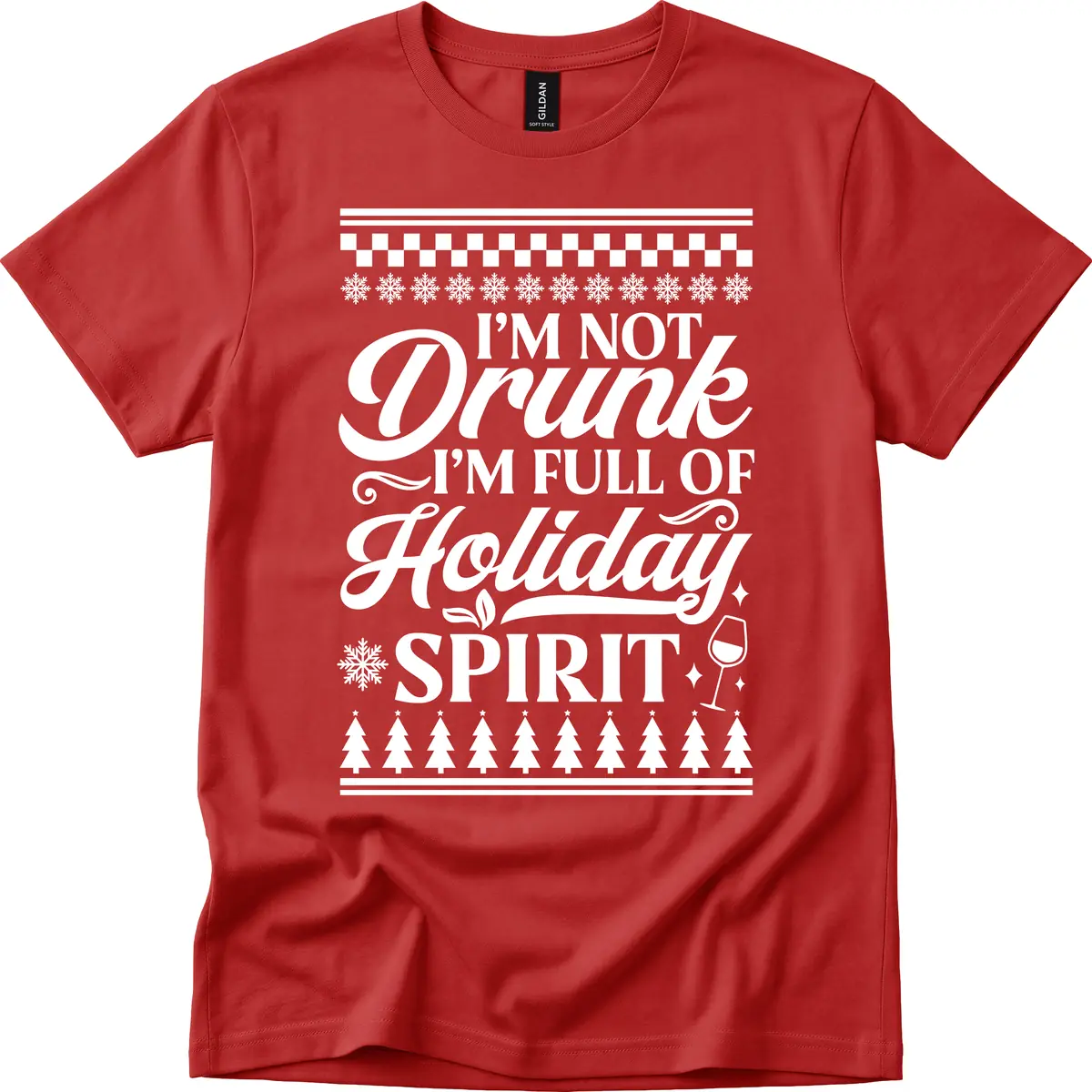 I'm Full Of Holiday Spirit T-Shirt in Red