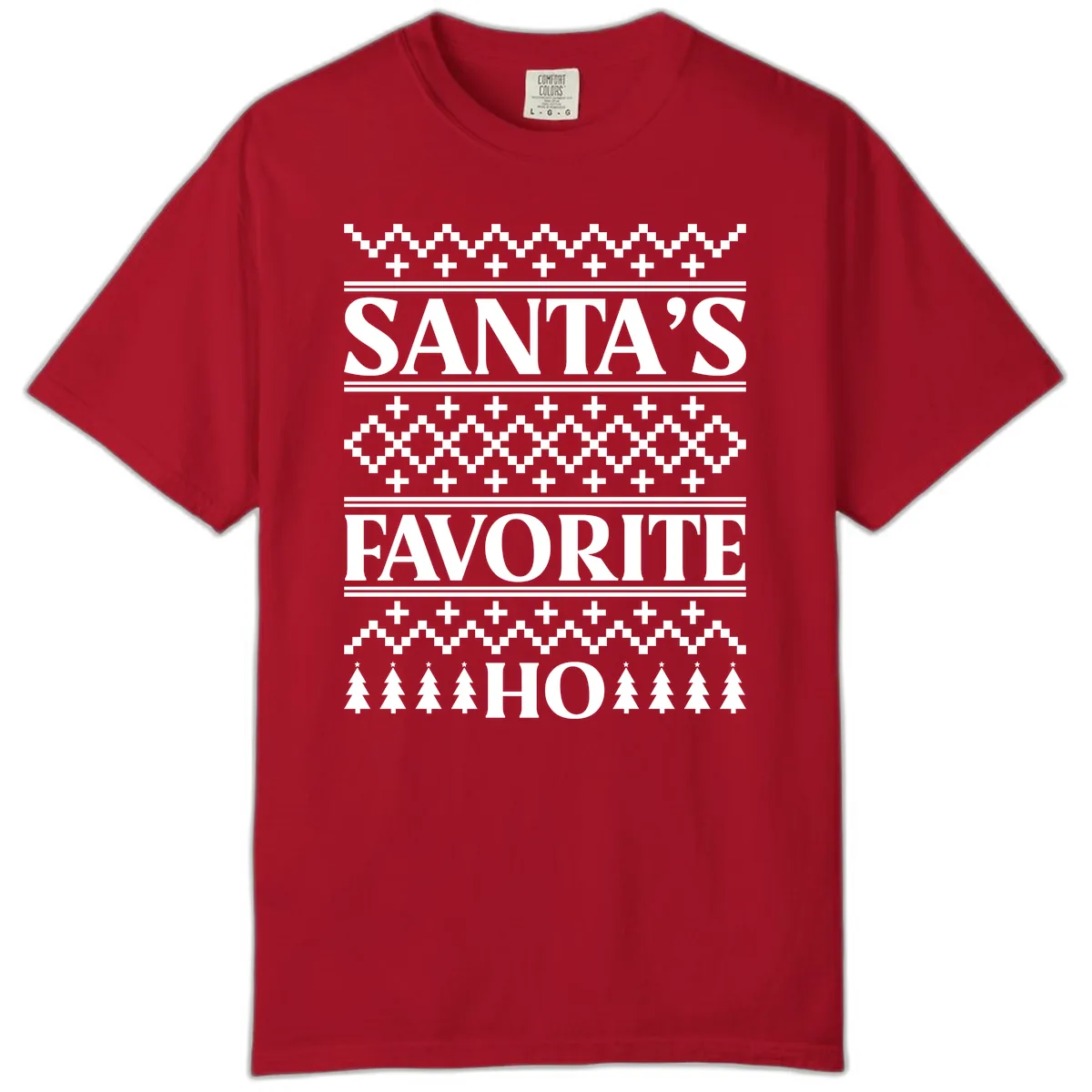 Santa's Favorite Ho Christmas Comfort Color in Red
