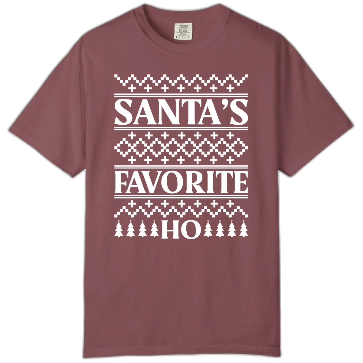 Santa's Favorite Ho Christmas Comfort Color in Brick