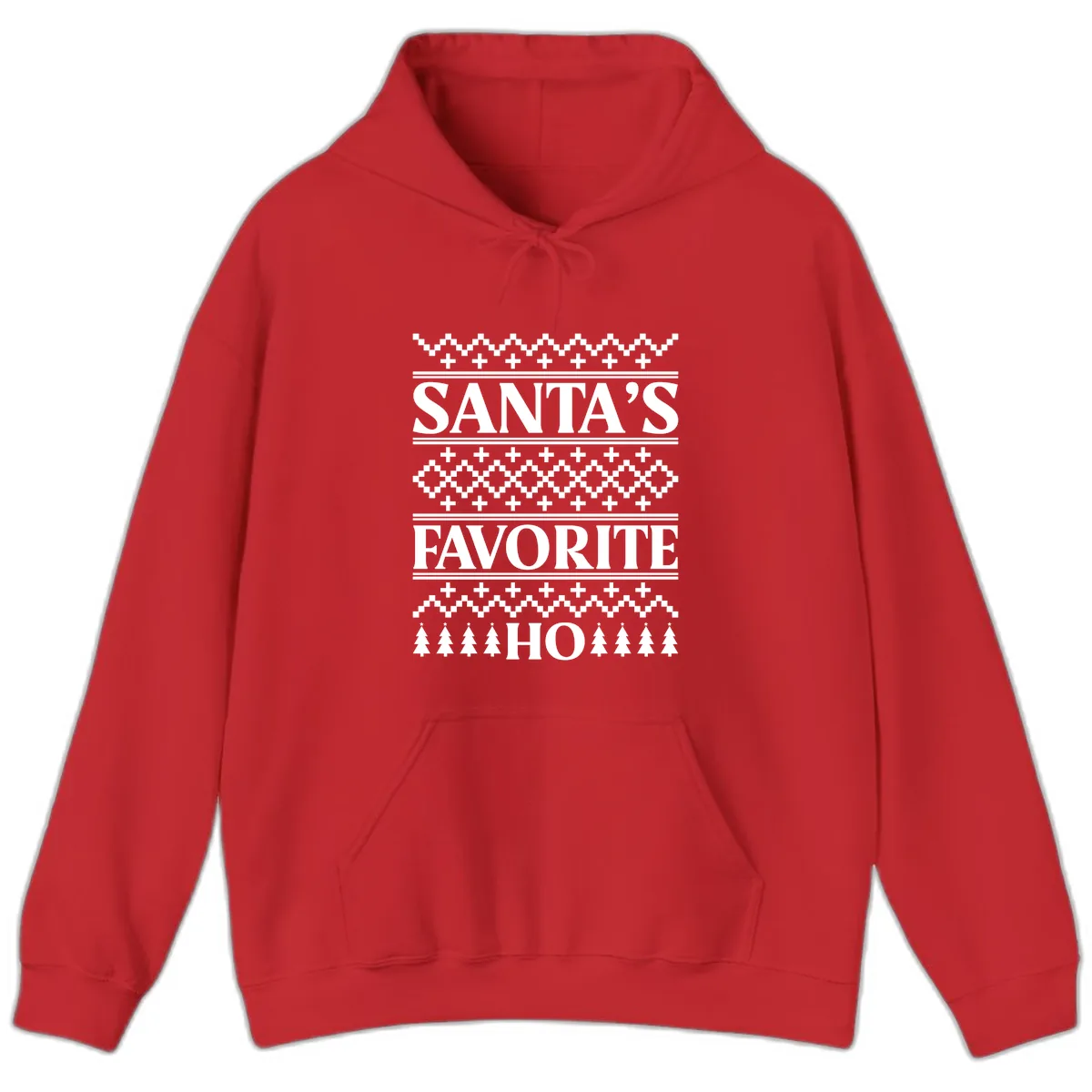 Santa's Favorite Ho Christmas Hoodie in Red