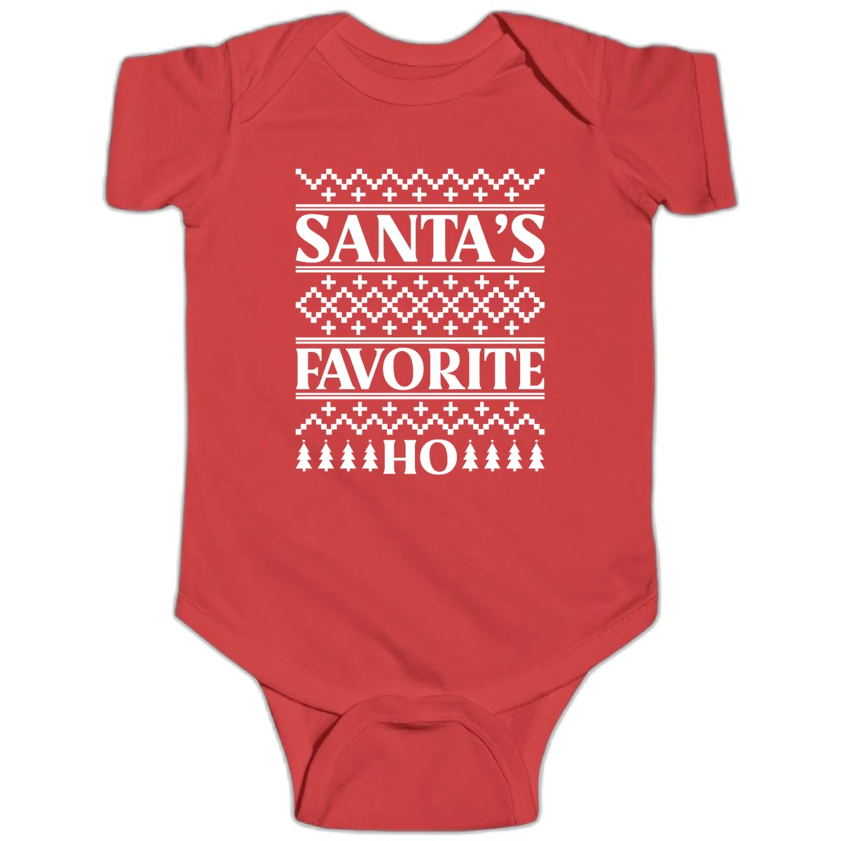 Santa's Favorite Ho Christmas Baby Onesie in Red