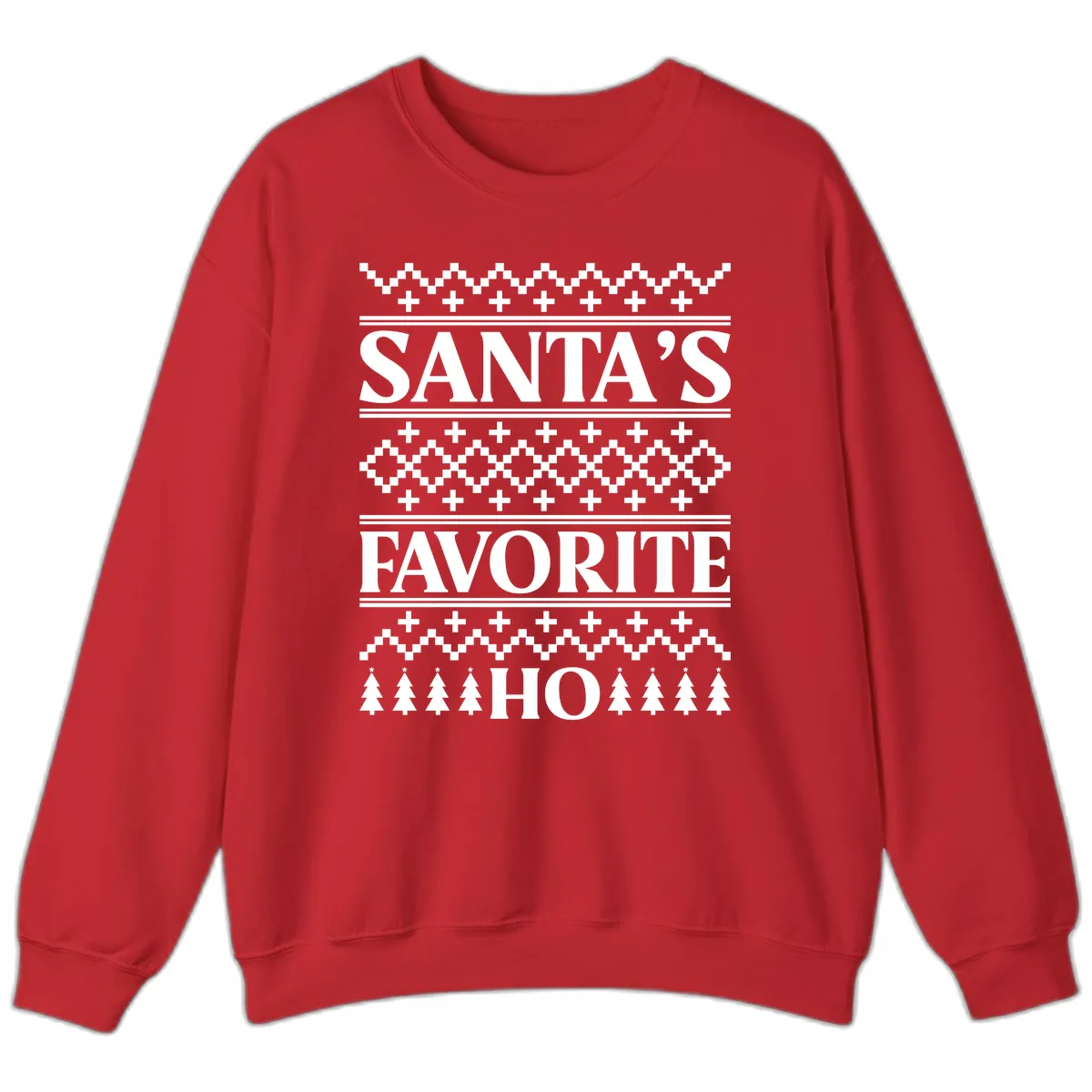 Santa's Favorite Ho Christmas Sweatshirt in Red