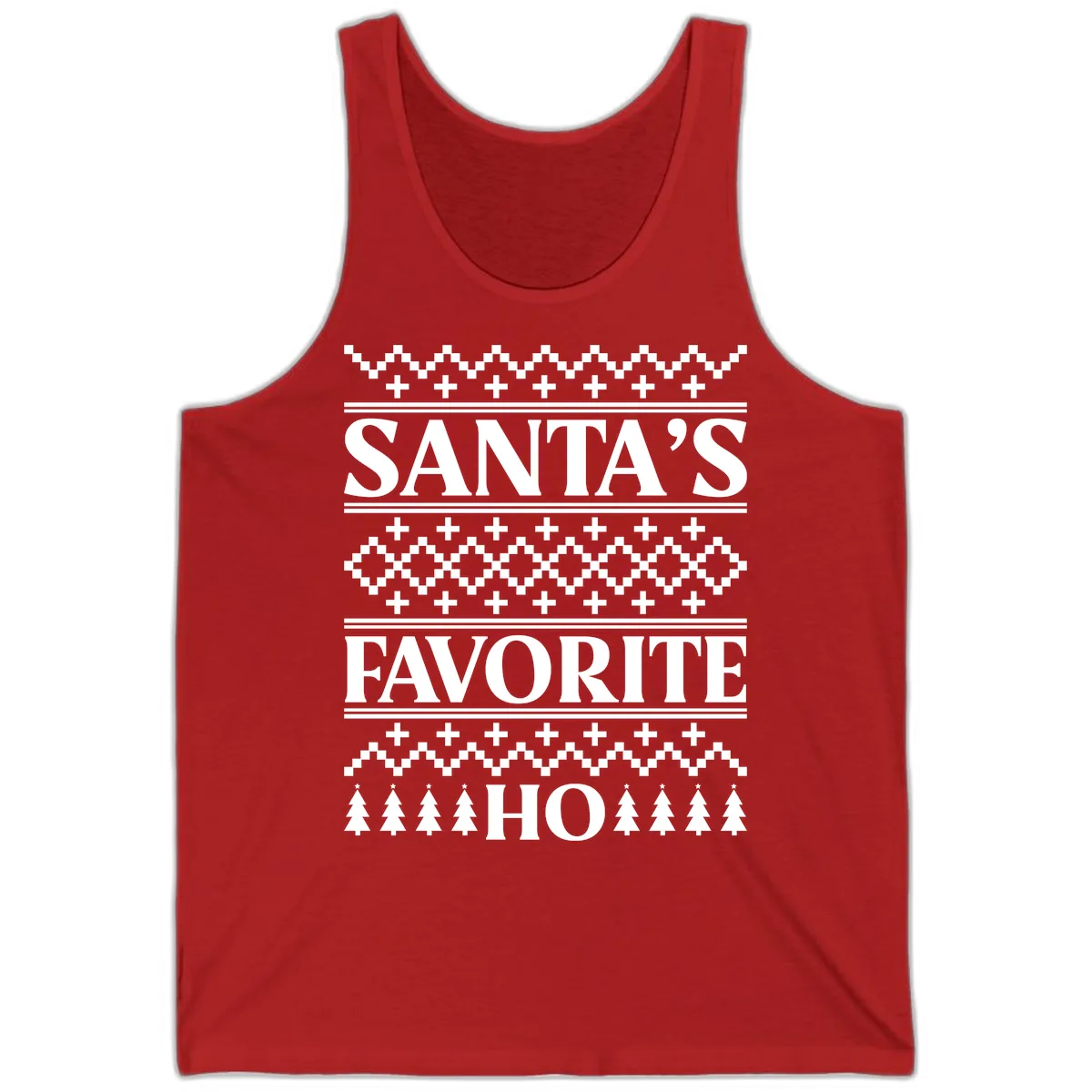 Santa's Favorite Ho Christmas Tank in Red