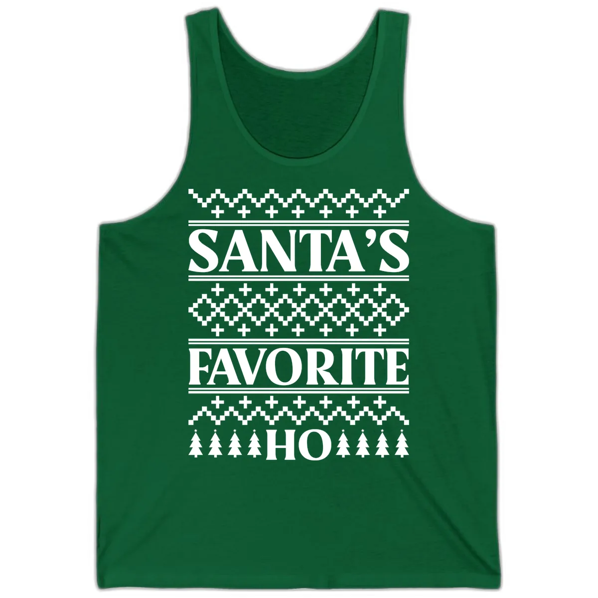 Santa's Favorite Ho Christmas Tank in Kelly
