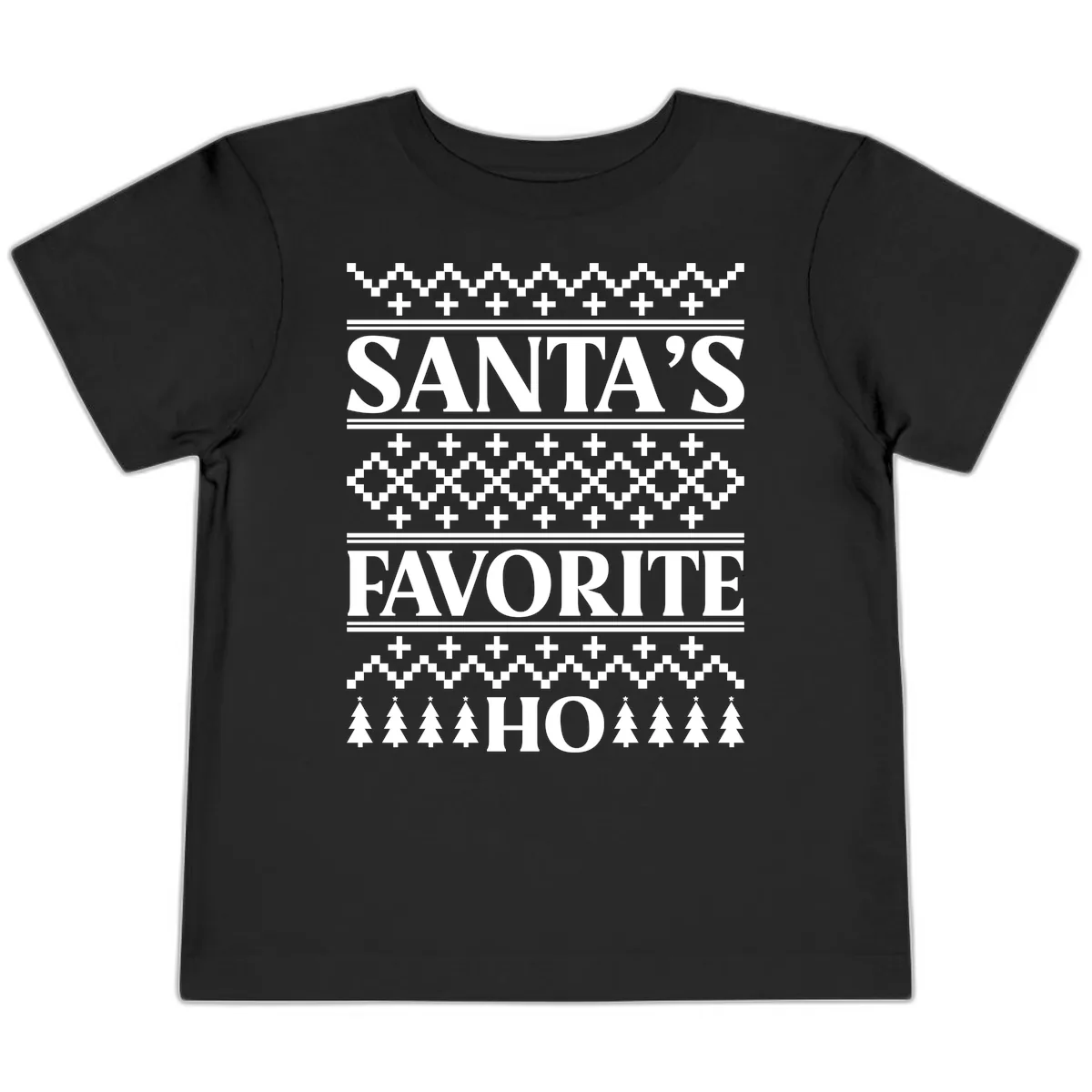 Santa's Favorite Ho Christmas Toddler T-Shirt in Black