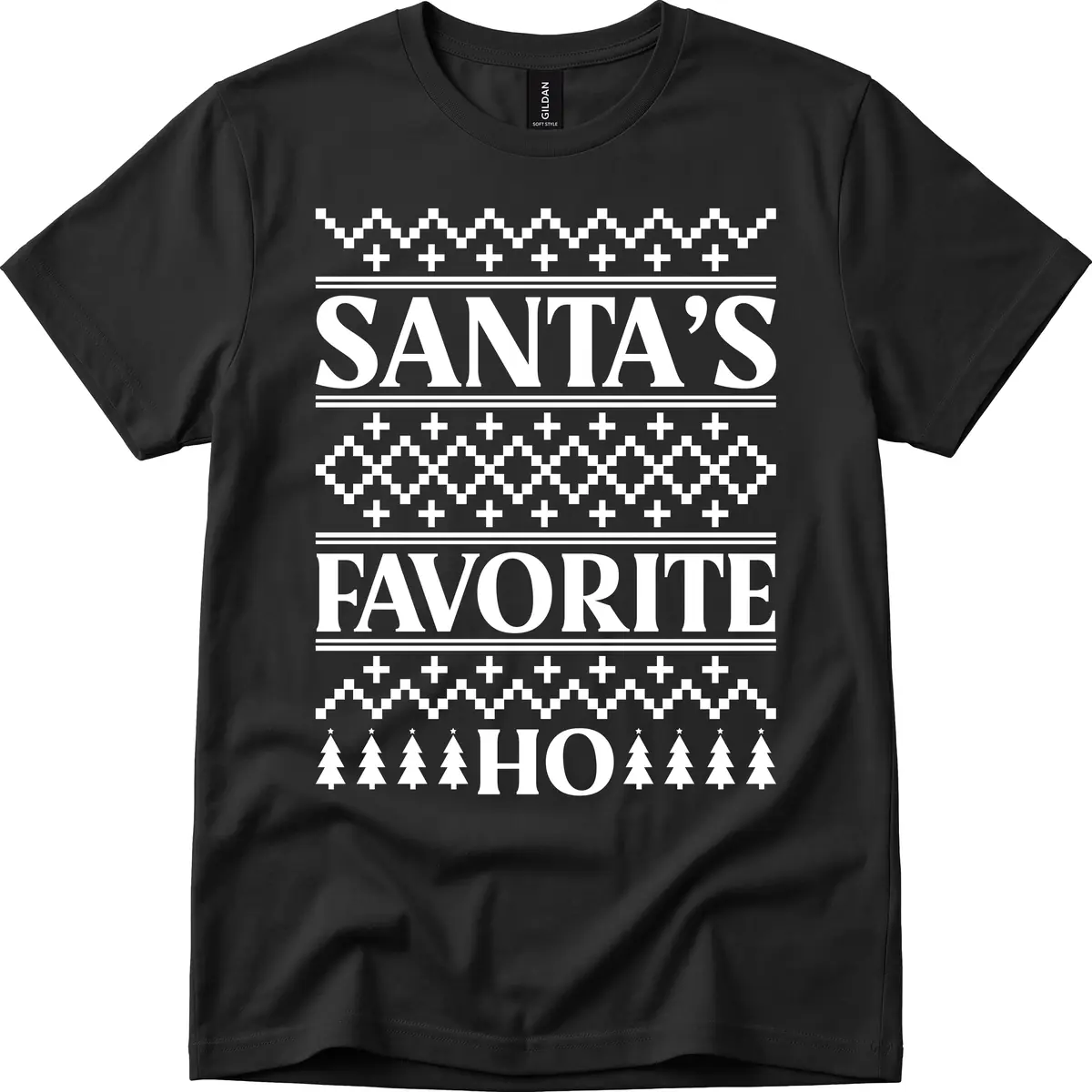 Santa's Favorite Ho Christmas T-Shirt in Black