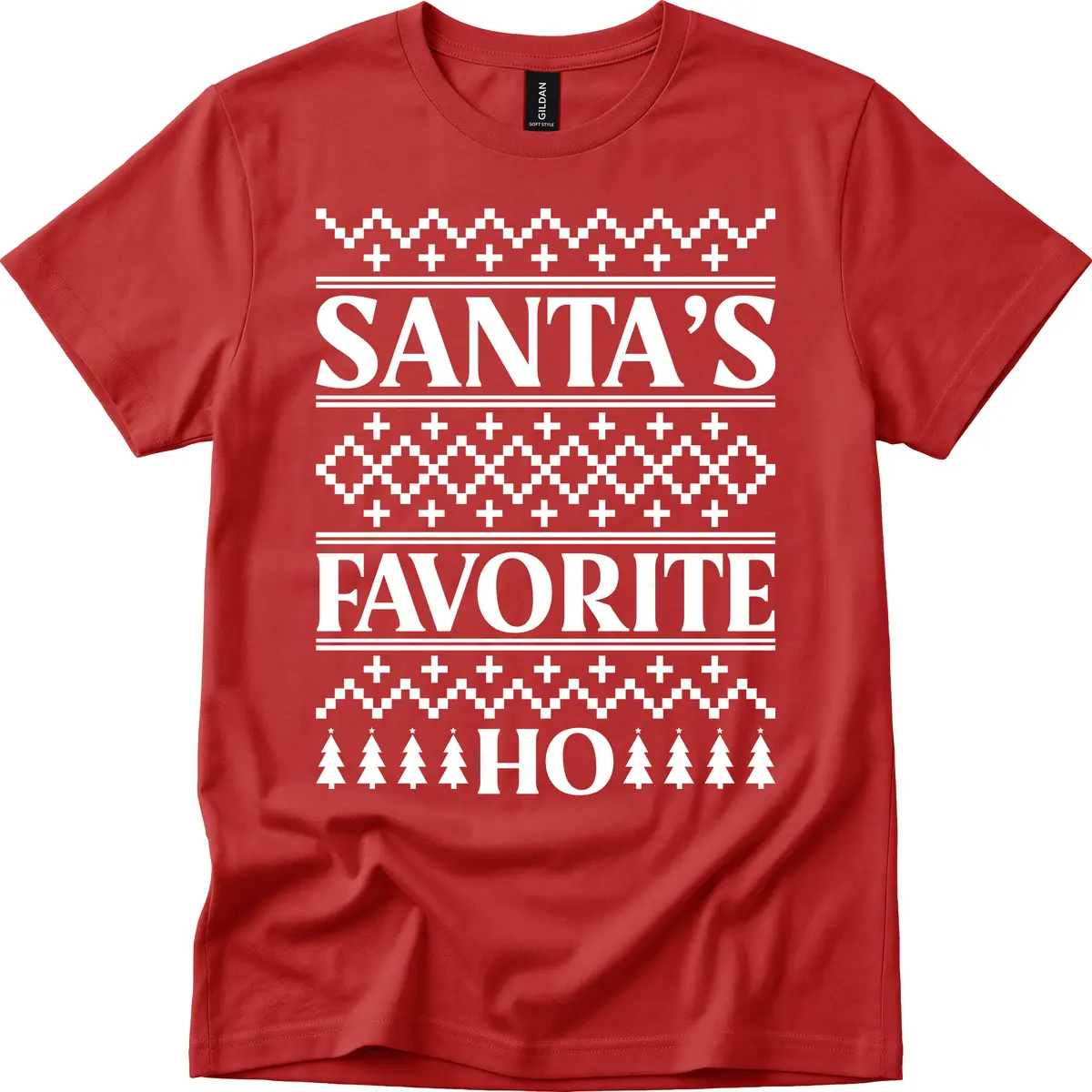 Santa's Favorite Ho Christmas T-Shirt in Red